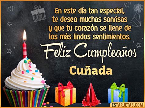 Feliz Cumpleaños Cuñada. Imágenes, Gif ,Tarjetas y Mensajes